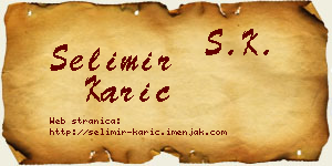 Selimir Karić vizit kartica